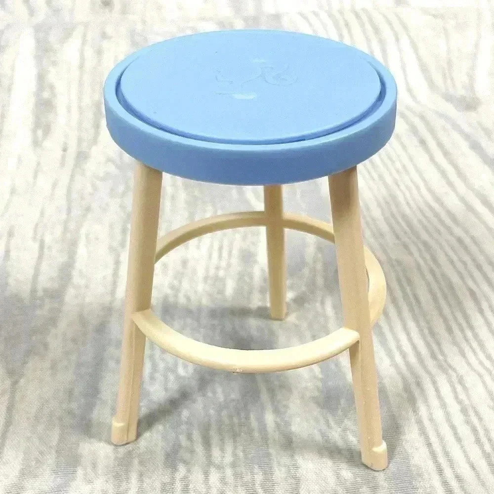 Barbie Furniture bar stool seat Chair Blue Cream Classic‎ Replacement Seat Ken